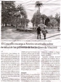 El Concello encarga a Areeiro un estudio sobre la salud de las palmeras de los jardines de Vincenti