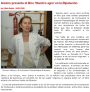 Areeiro presenta el libro "Nuestro Agro" en la Diputación