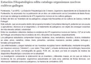 Estación Fitopatológica edita catalogo organismos nocivos cultivos gallegos