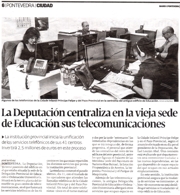 La Deputación centraliza en la vieja sede de Educación sus telecomunicaciones