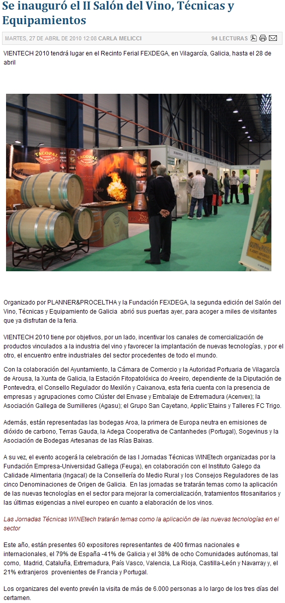 The Second Show of Wine Techniques and Equipment has been inaugurated
