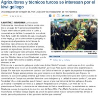Tukish farmers and technicians are interested in the Galician kiwifruit